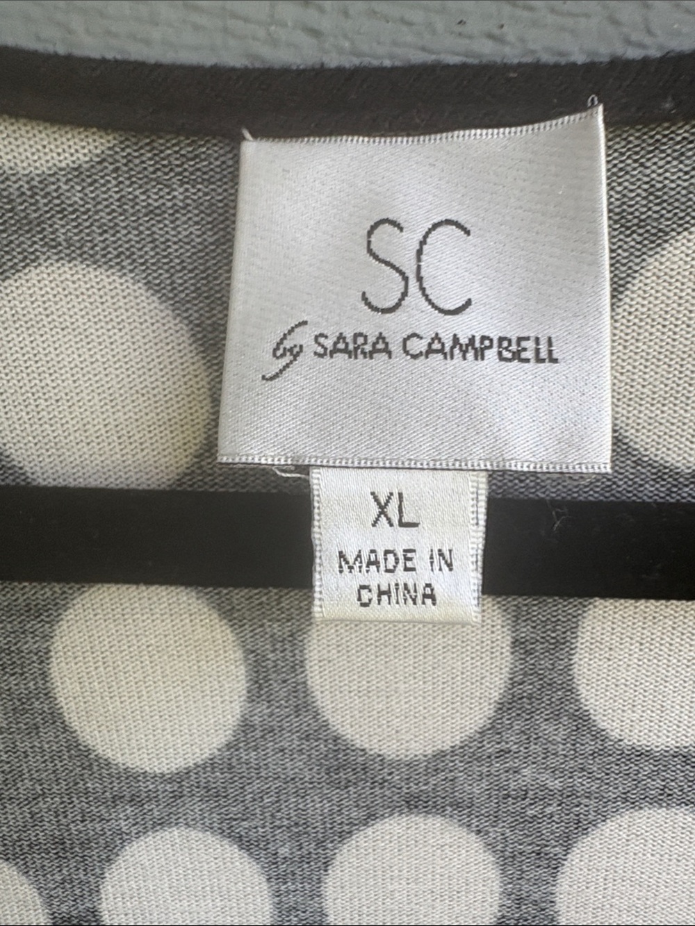 Sara Campbell Black & Cream Polka Dot Single-Button Blazer - Picture 3 of 7